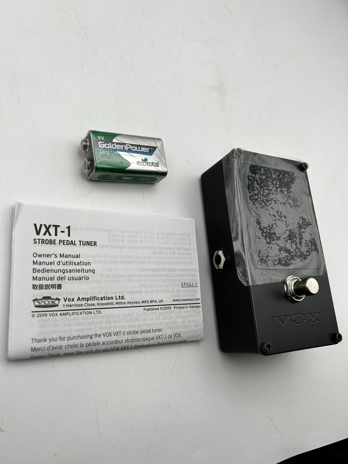 VOX VXT-1 – tuner pedałowy, czarny