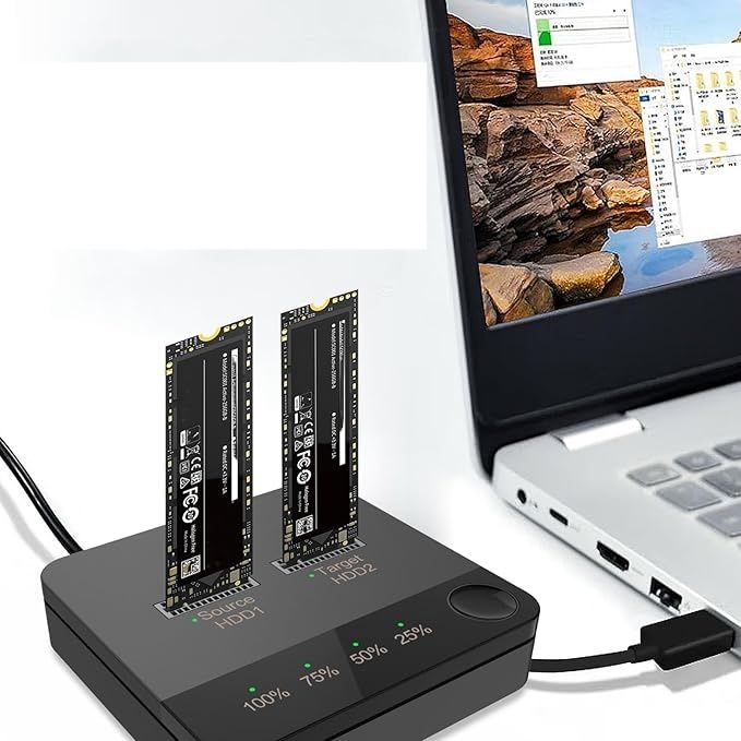 Stacja dokująca i duplikator M.2 SATA SSD Dual Bay Zunate USB 3.0 / USB-C
