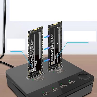 Stacja dokująca i duplikator M.2 SATA SSD Dual Bay Zunate USB 3.0 / USB-C