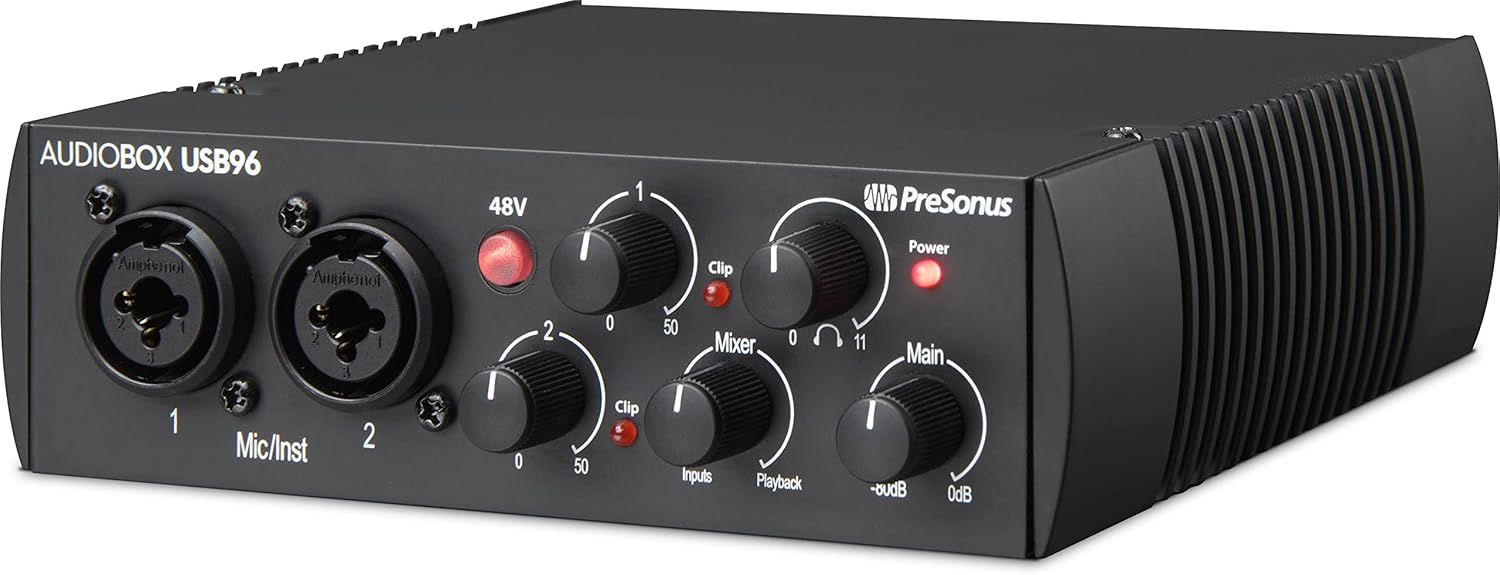 PreSonus AudioBox 96 – interfejs audio USB do nagrywania, streamingu i podcastów