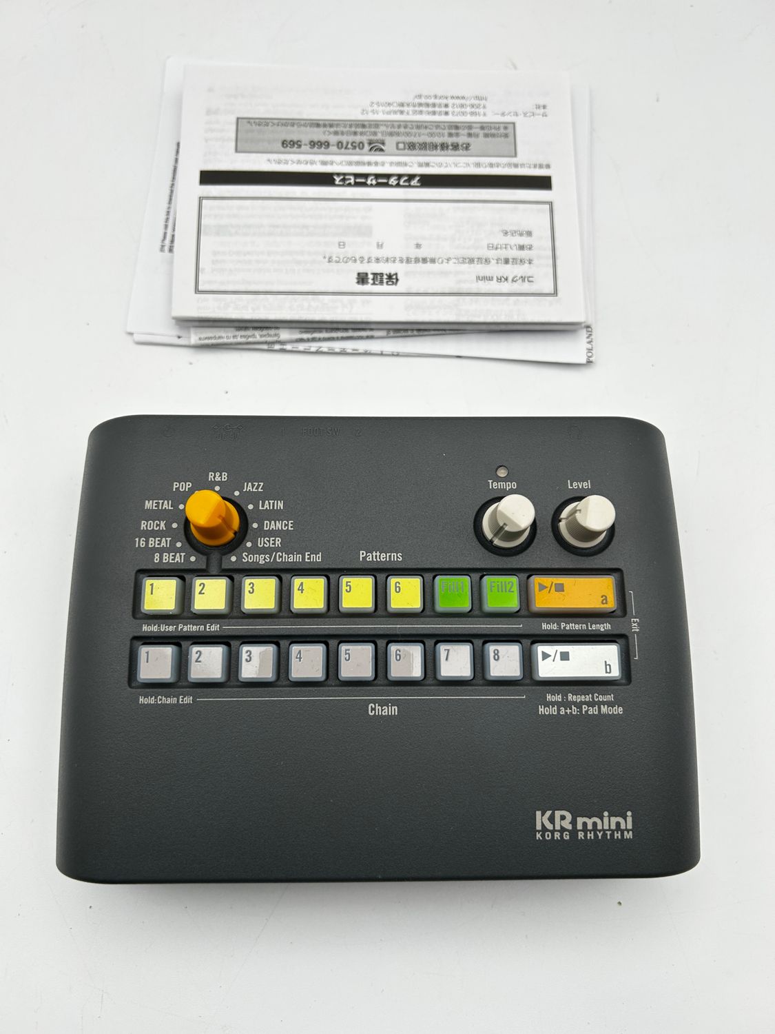 KORG KR mini – odtwarzacz patternów rytmicznych