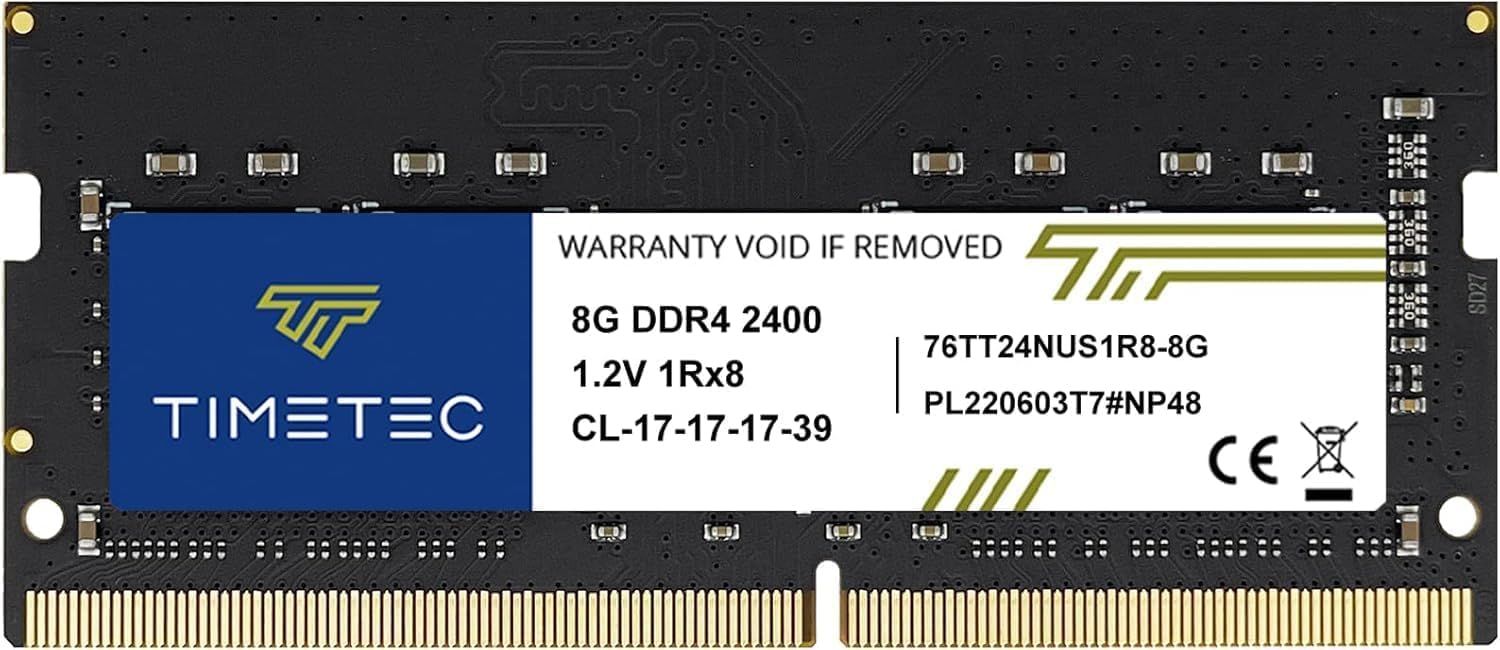 Timetec 8 GB DDR4 2400 MHz SO-DIMM do laptopów, mini-PC i komputerów All-in-One