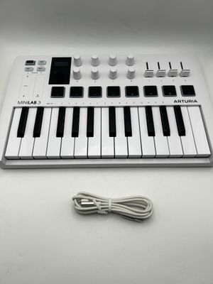 Arturia MiniLab 3 kompaktowy kontroler klawiaturowy, biały