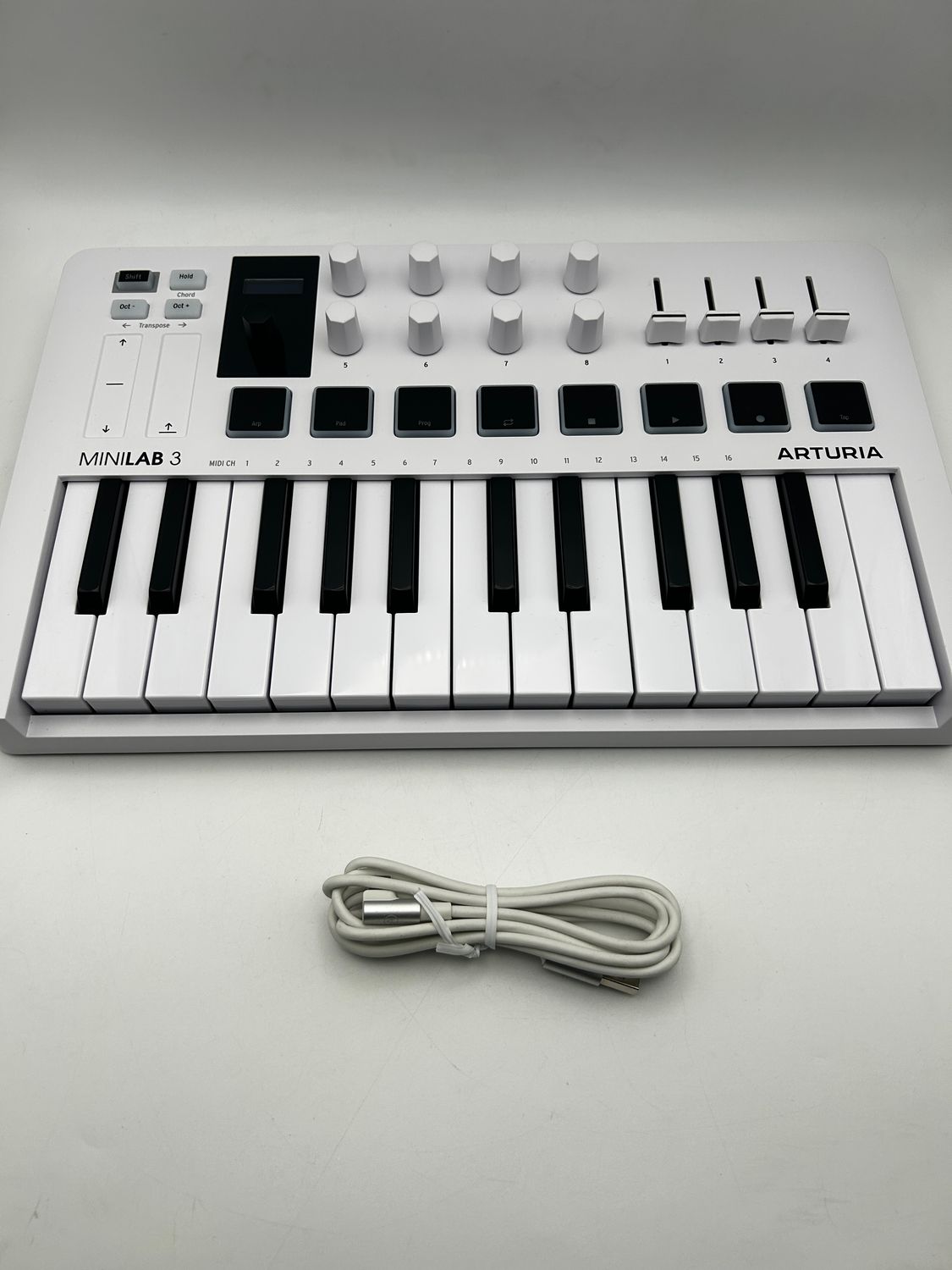 Arturia MiniLab 3 kompaktowy kontroler klawiaturowy, biały