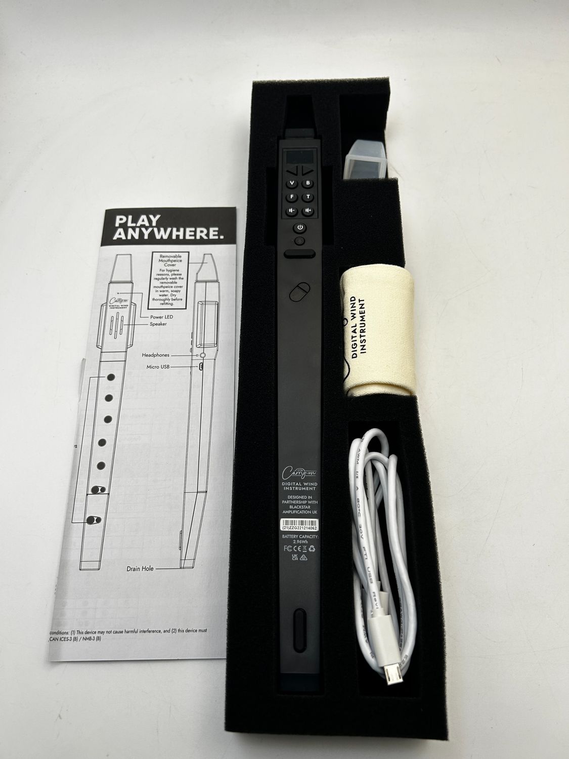 BLACKSTAR Carry-on cyfrowy instrument dęty, czarny