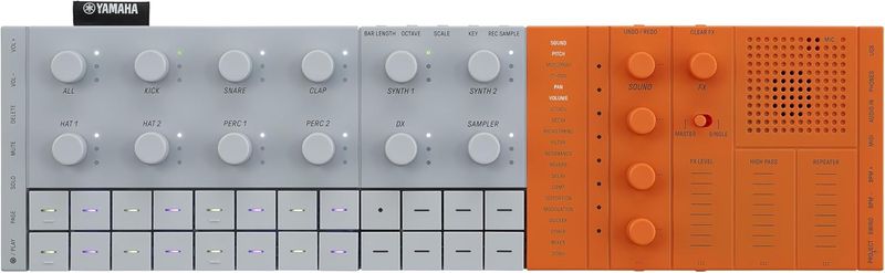 Yamaha SEQTRAK – mobilny groovebox all-in-one, pomarańczowy