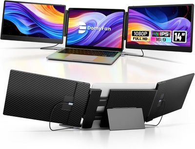 domyfan Laptop extender ekranowy 35,6 cm, S3 FHD 1080P IPS