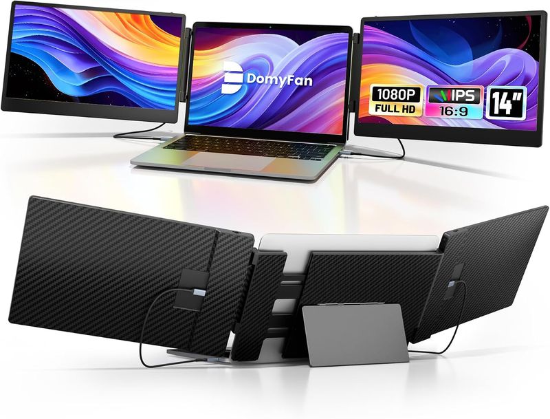 domyfan Laptop extender ekranowy 35,6 cm, S3 FHD 1080P IPS