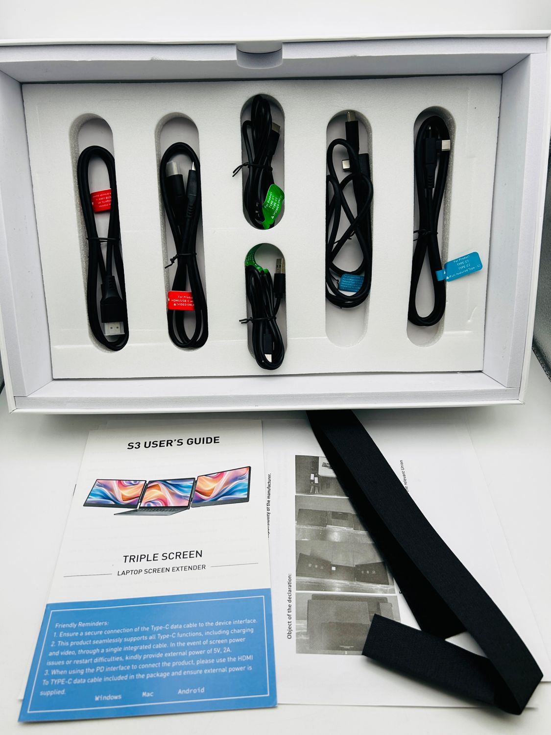 domyfan Laptop extender ekranowy 35,6 cm, S3 FHD 1080P IPS