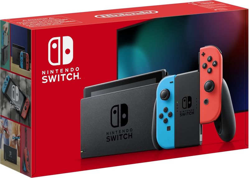 Nintendo Switch z Joy-Con Neon Czerwony i Neon Niebieski – używany, niekompletny