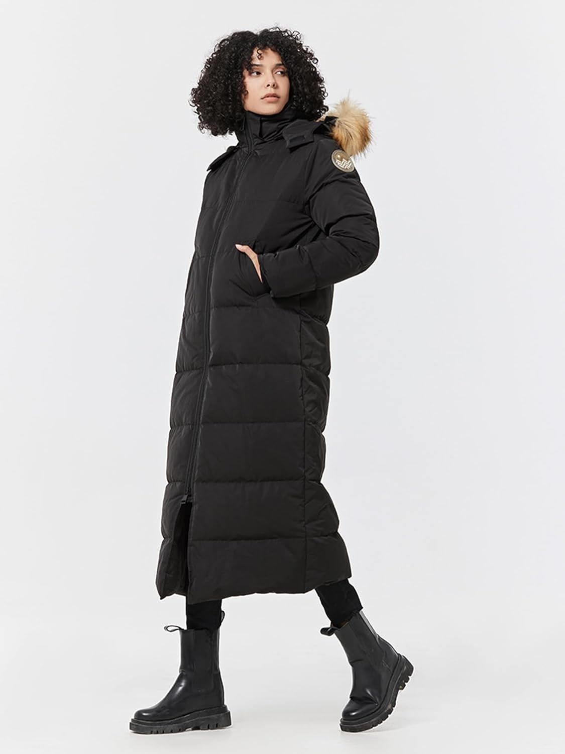 Długa damska parka puchowa 750+ Fill Power