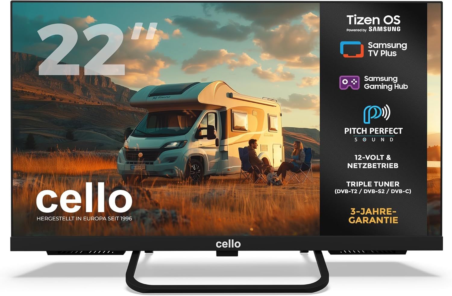 Cello CTRAV-22TZ 22" Smart TV 12 V Traveller z Tizen OS Samsung