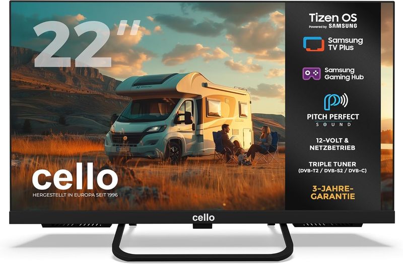 Cello CTRAV-22TZ 22" Smart TV 12 V Traveller z Tizen OS Samsung