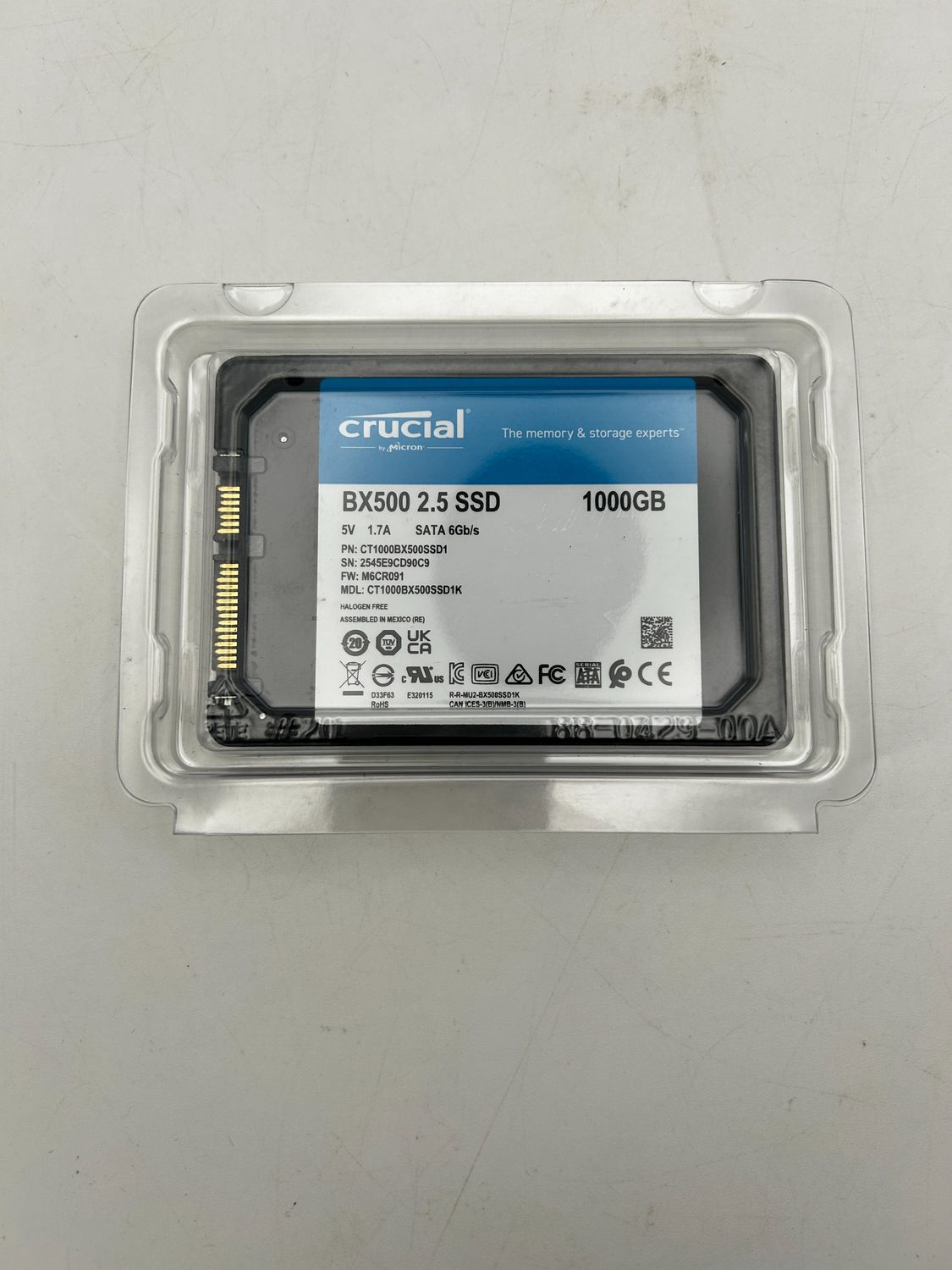 Crucial BX500 SATA SSD 1TB 2,5" – wewnętrzny dysk SSD do PC i laptopów