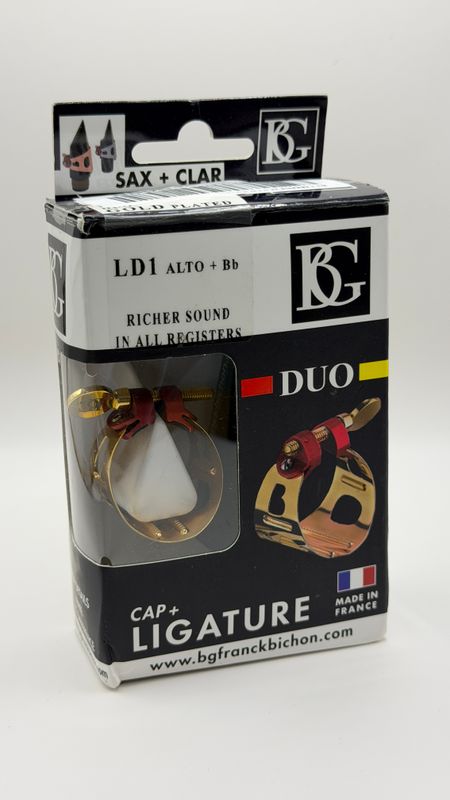 BG Ligature Duo pozłacana – klarnet Sib / saksofon altowy
