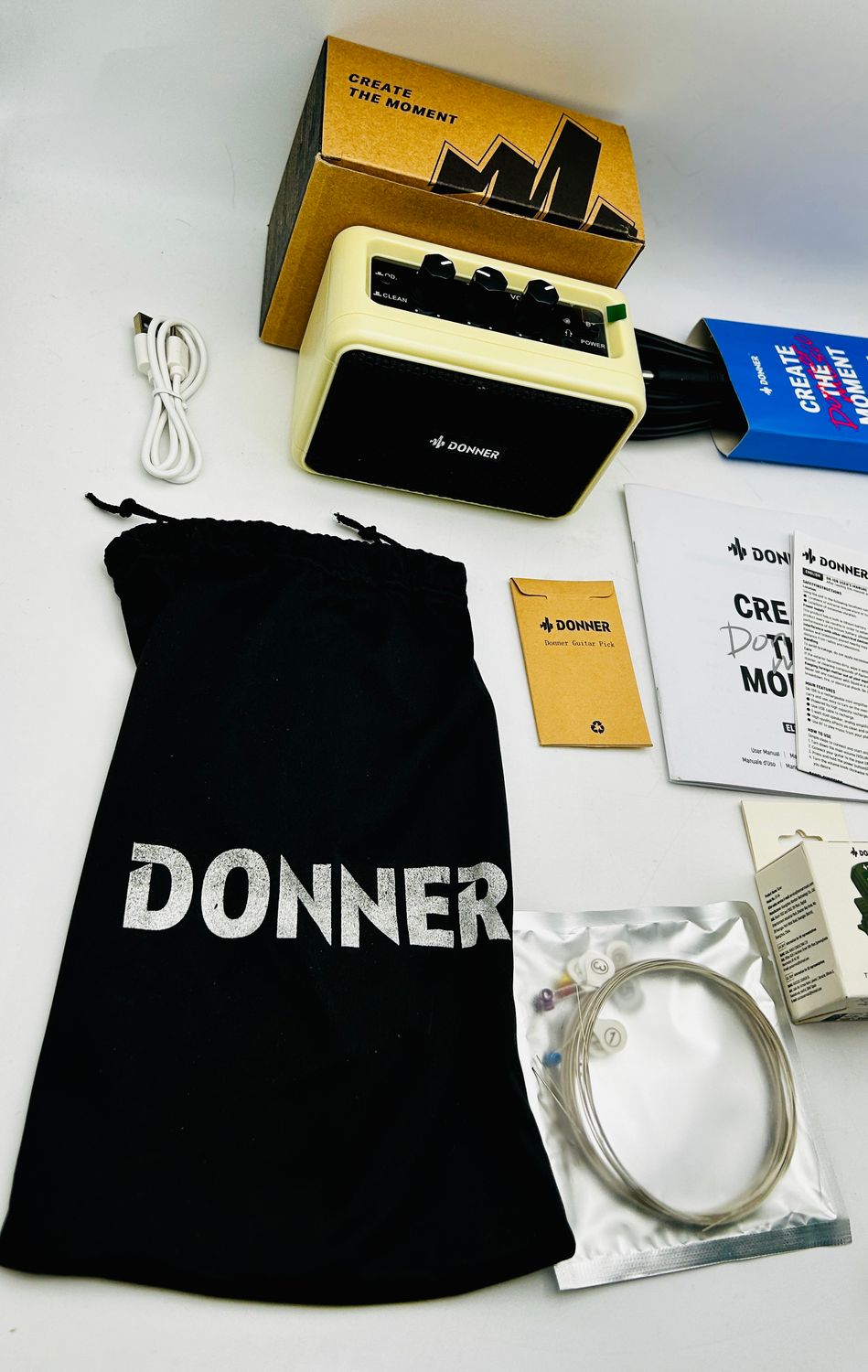 Donner DST-100 Zestaw gitary elektrycznej dla początkujących, leworęczny, 39"