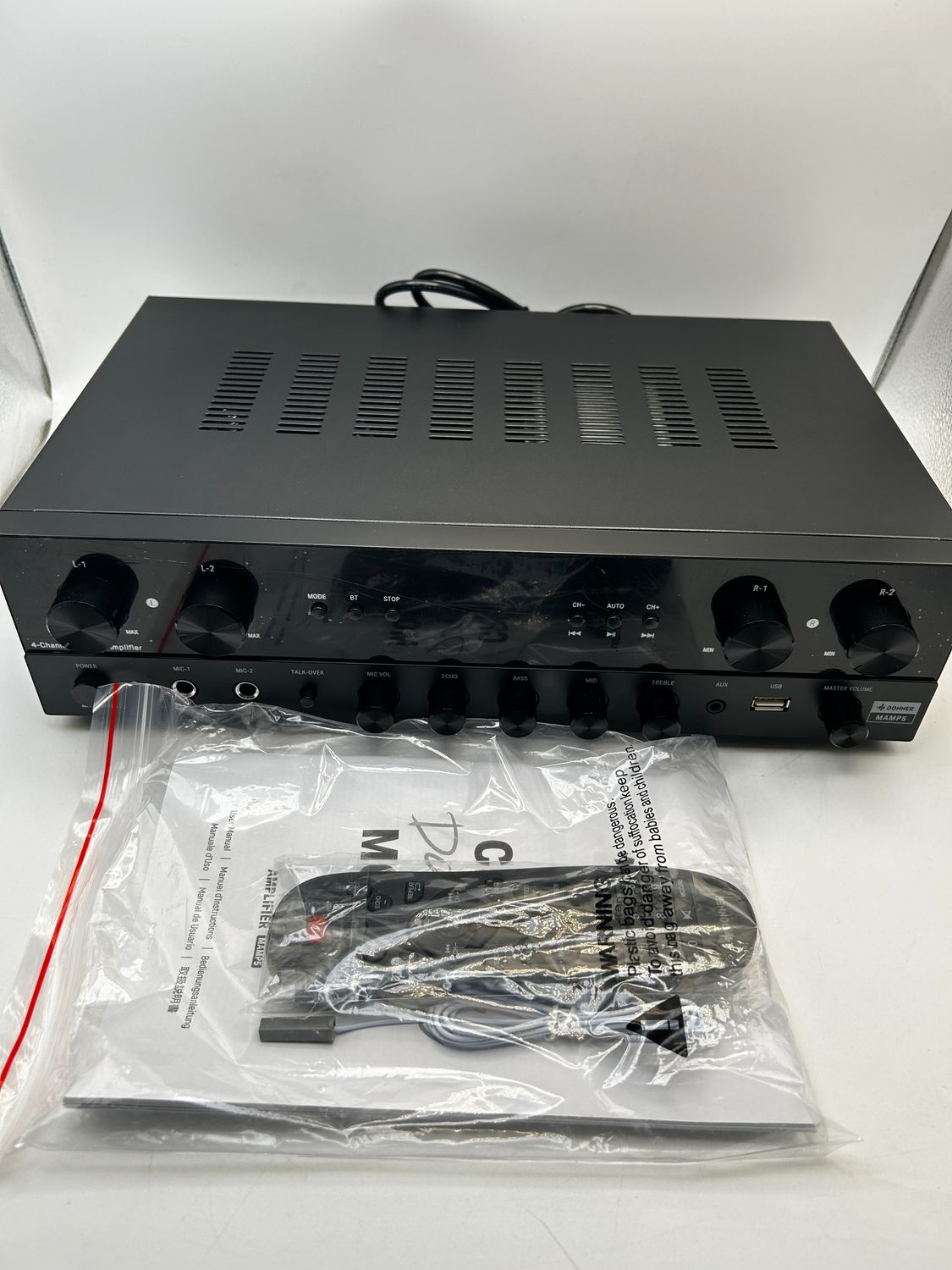 Donner wzmacniacz audio HiFi 1000 W, 4-kanałowy