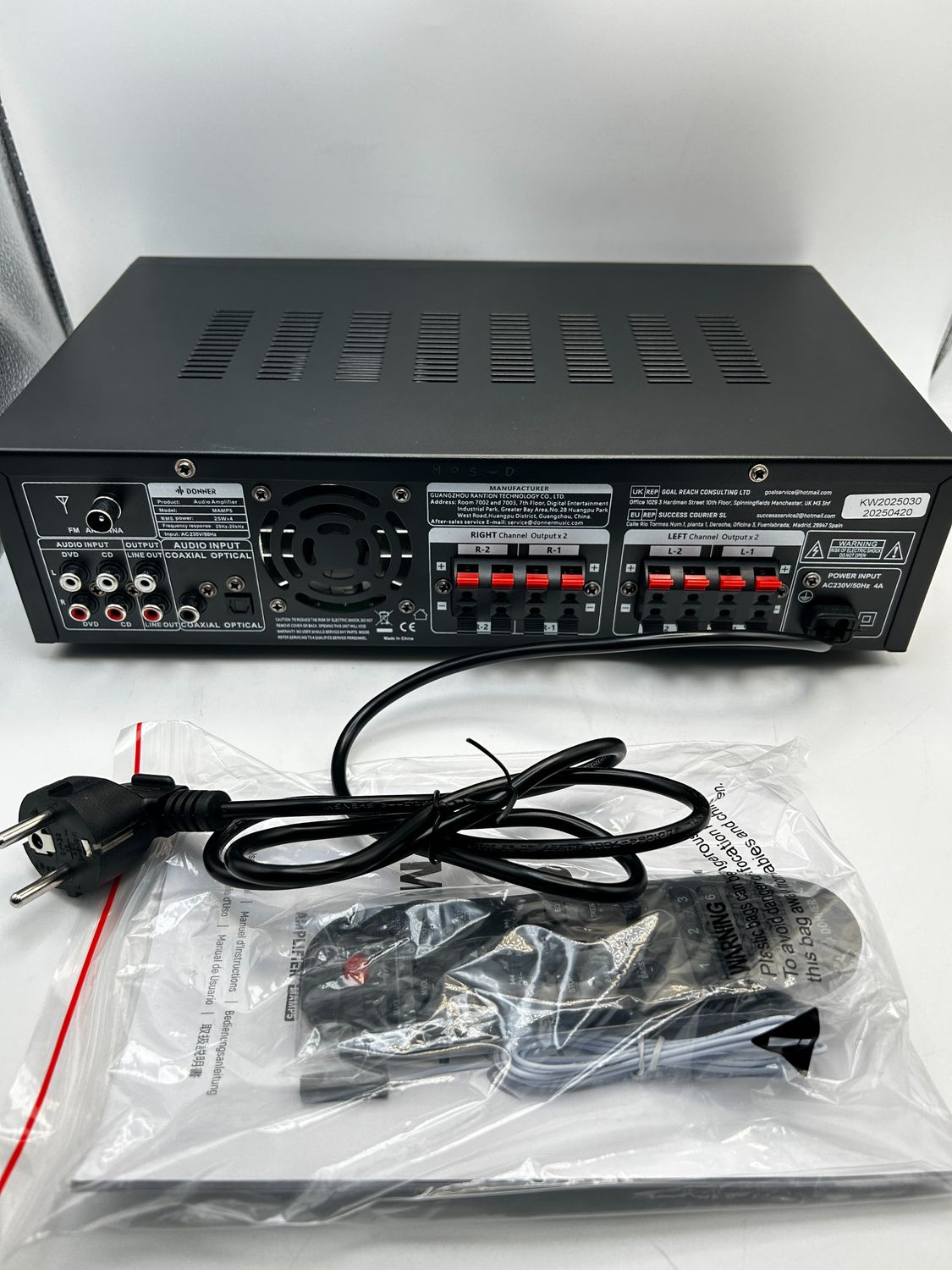 Donner wzmacniacz audio HiFi 1000 W, 4-kanałowy