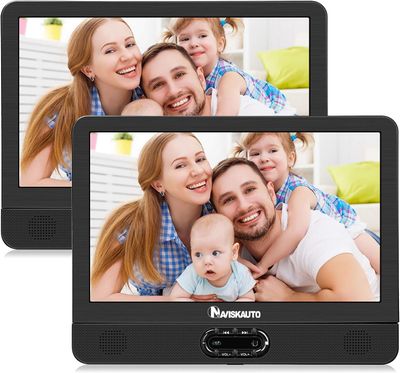 NAVISKAUTO przenośny odtwarzacz DVD do samochodu 12" (1024 x 600, z baterią)