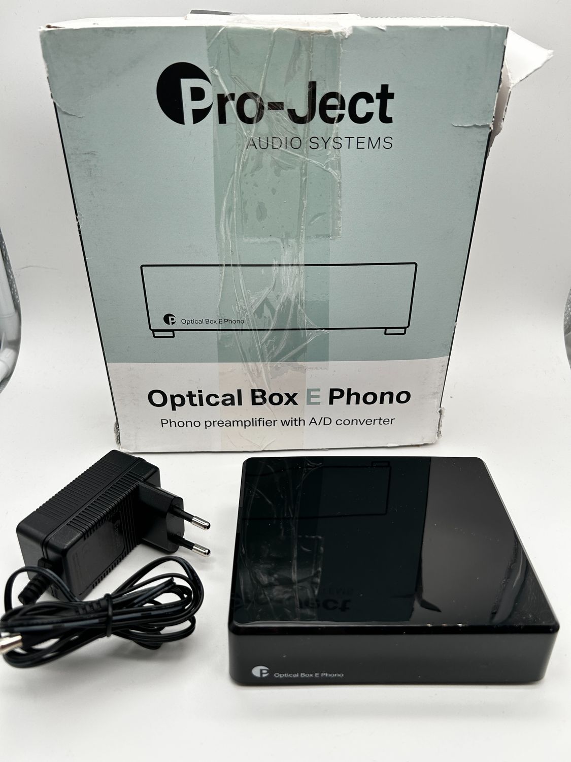 Pro-Ject Optical Box E Phono – przedwzmacniacz phono z DAC, czarny