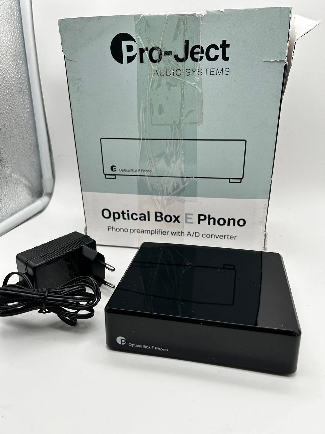 Pro-Ject Optical Box E Phono – przedwzmacniacz phono z DAC, czarny