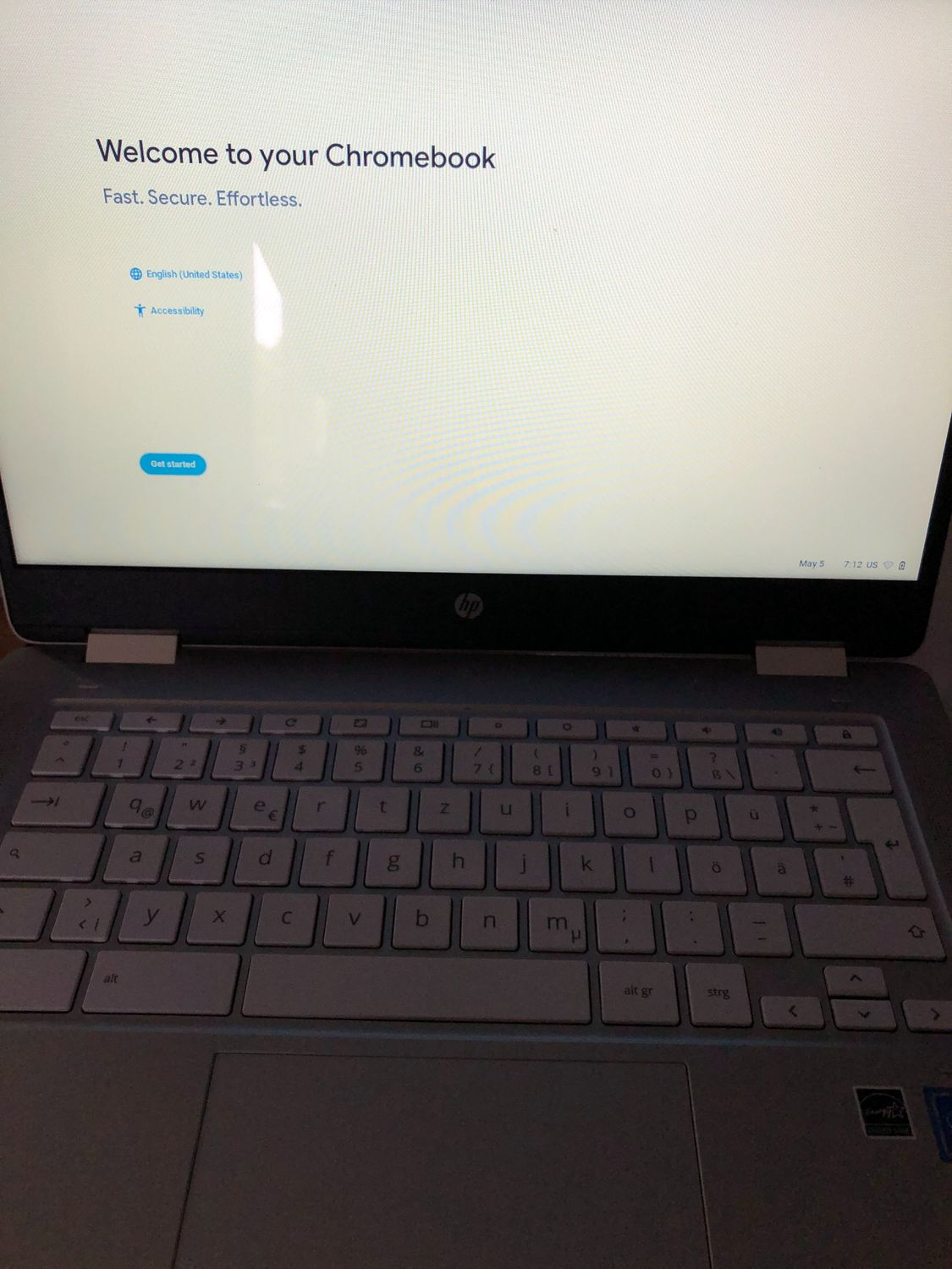 HP Chromebook x360 laptop, 14" dotykowy, Intel Celeron N4120, 4 GB pam