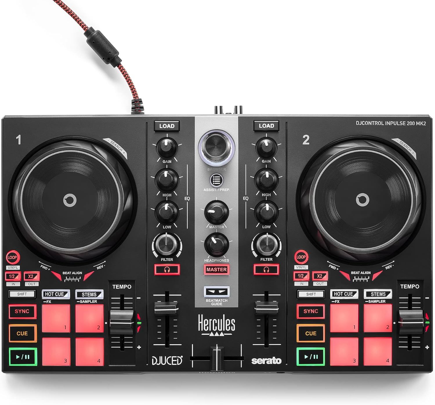 HERCULES DJControl Inpulse 200 MK2, doskonały kontroler DJ-ski do nauk