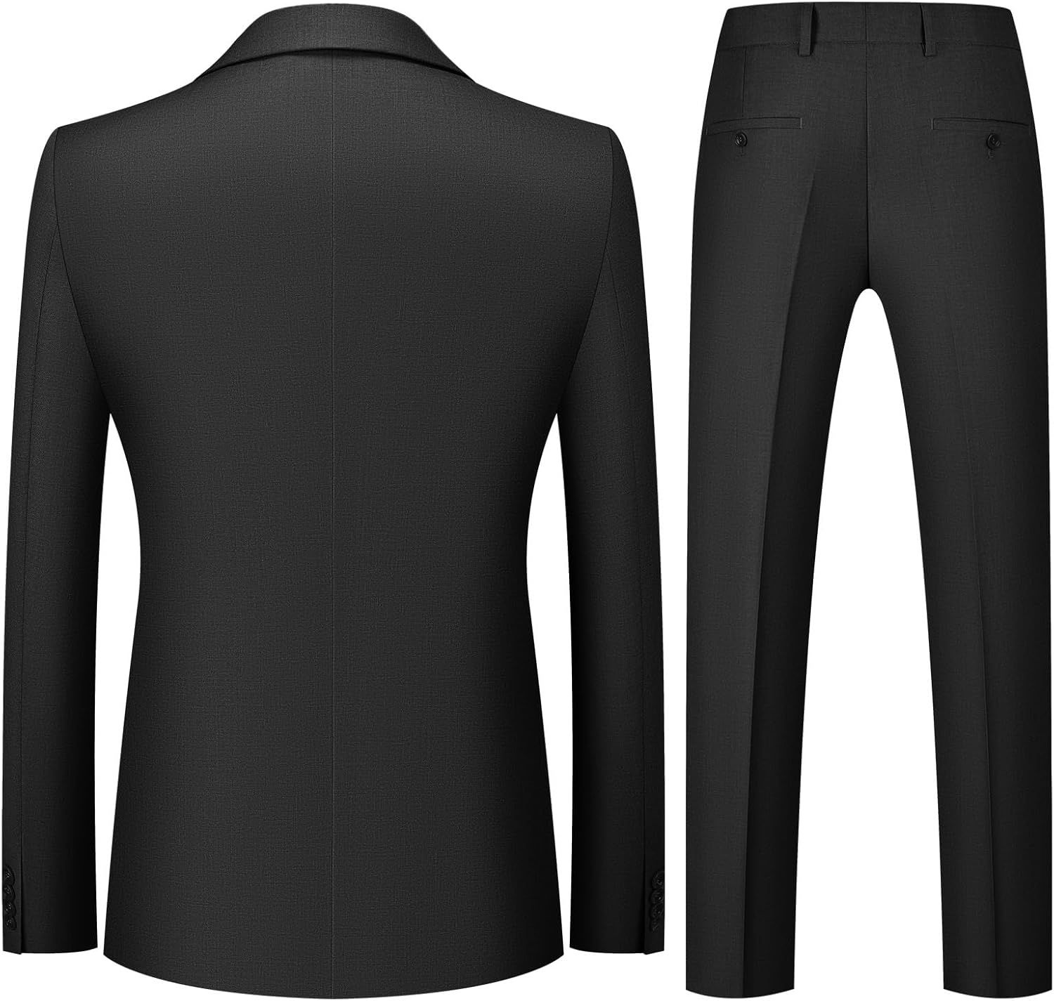 Męski garnitur slim fit 3-częściowy, dwuguzikowy – marynarka, kamizelka i spodnie