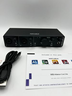 Arturia MiniFuse 2 – kompaktowy interfejs audio USB i MIDI, czarny
