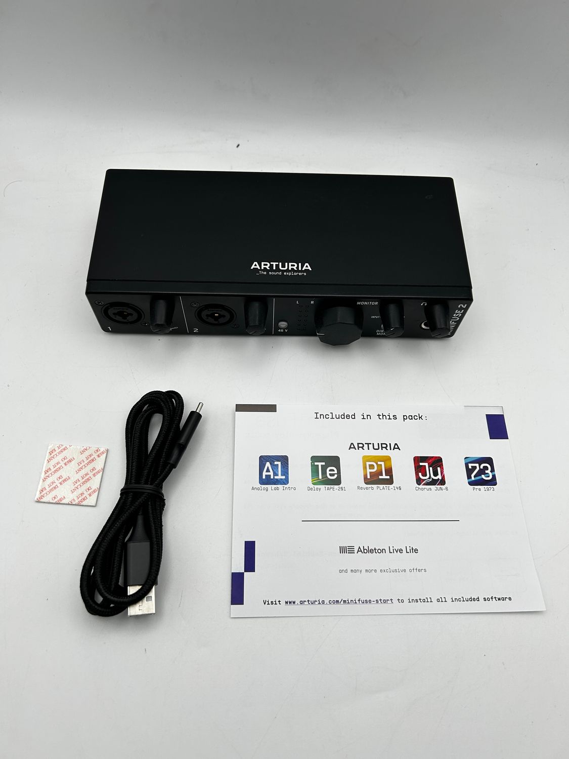 Arturia MiniFuse 2 – kompaktowy interfejs audio USB i MIDI, czarny