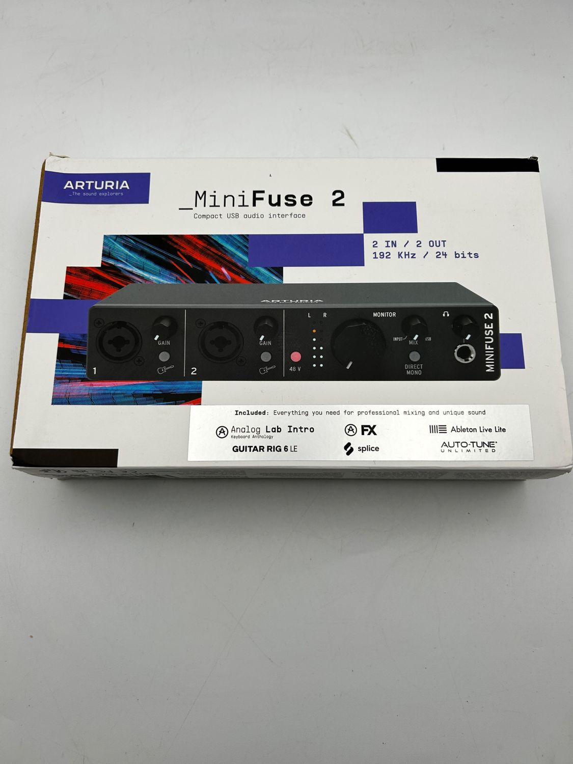 Arturia MiniFuse 2 – kompaktowy interfejs audio USB i MIDI, czarny