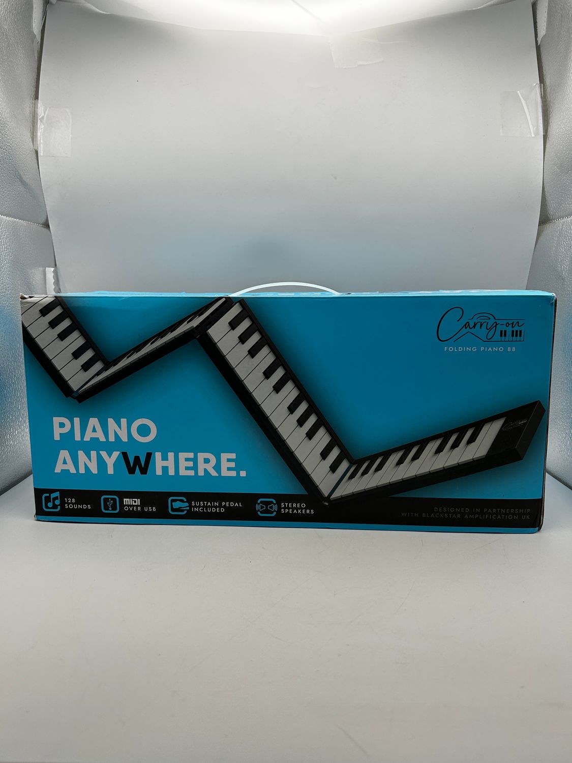 BLACKSTAR Carry-on 88 - czarne składane pianino 89-klawiszowe Black. K