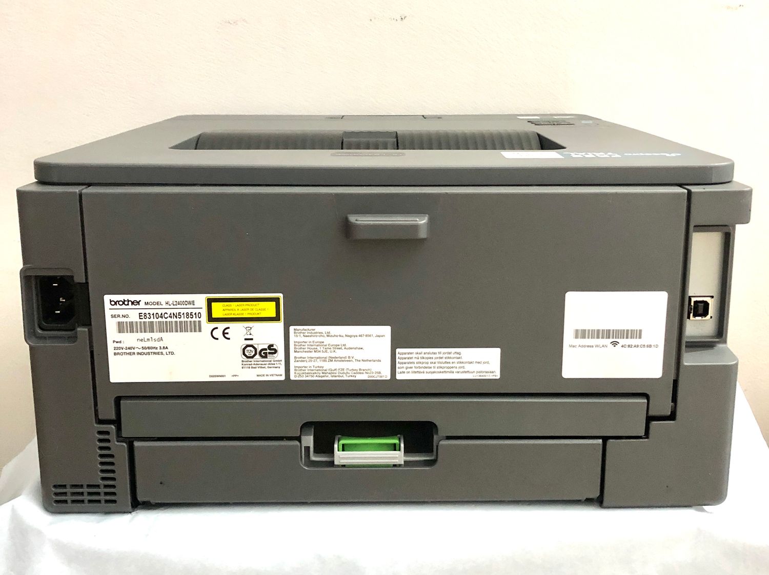 Brother HL-L2400DWE – monochromatyczna drukarka laserowa z automatycznym dupleksem