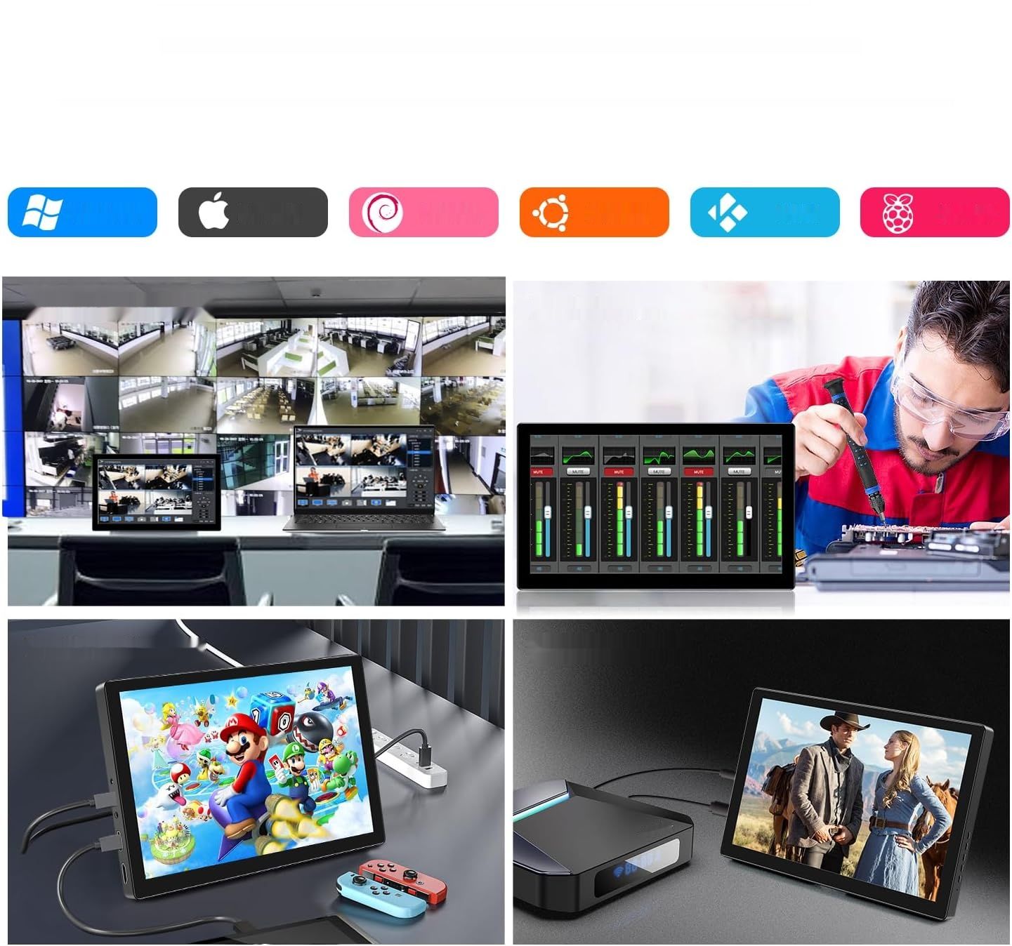 Przenośny monitor Pisichen 10,1" Full HD 1920 × 1200 IPS