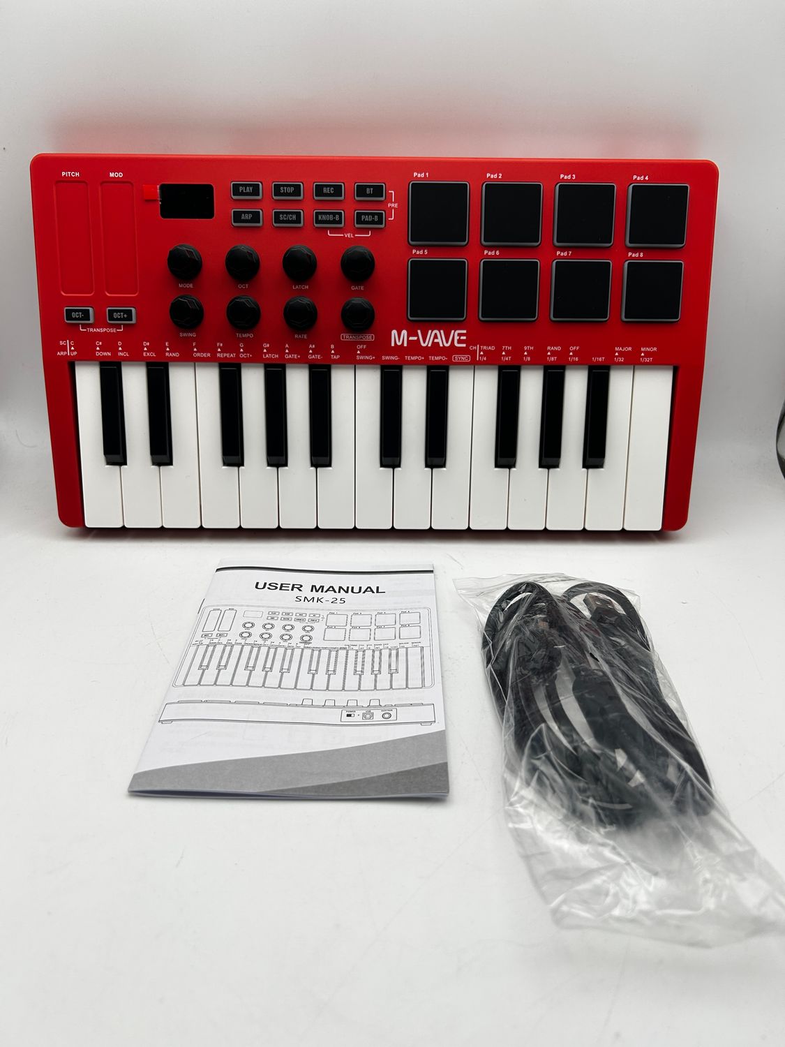 M-VAVE SMK-25RD – kompaktowy kontroler klawiatury USB MIDI
