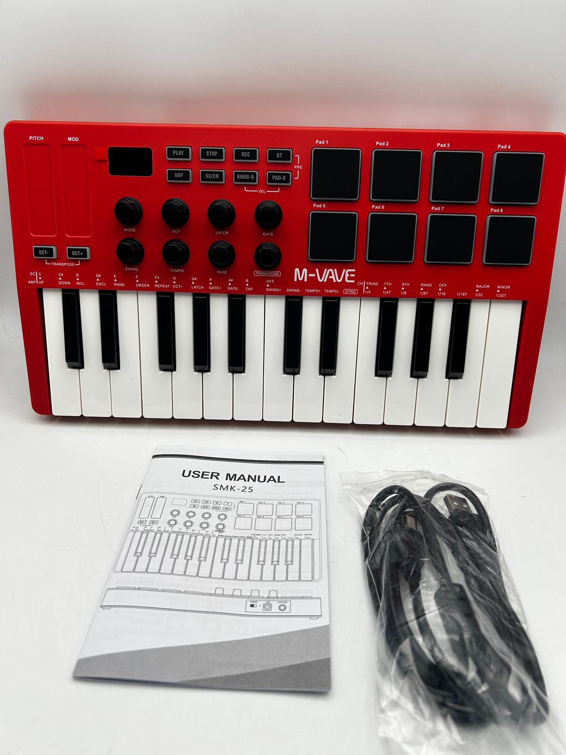 M-VAVE SMK-25RD – kompaktowy kontroler klawiatury USB MIDI
