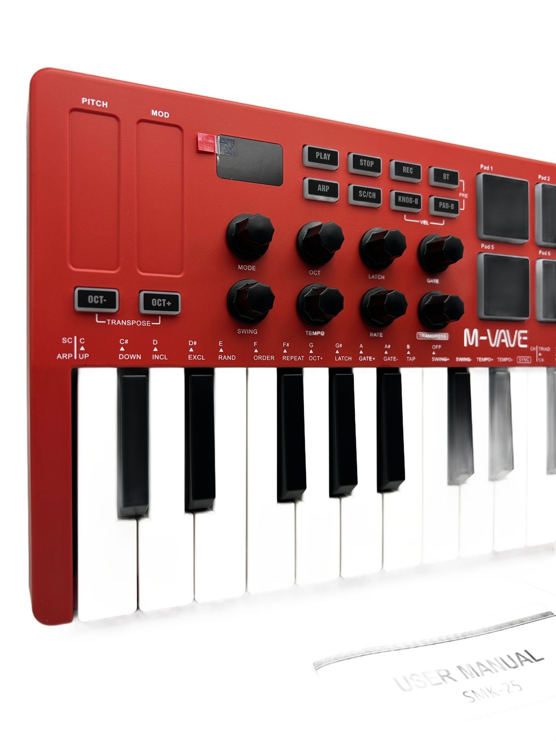 M-VAVE SMK-25RD – kompaktowy kontroler klawiatury USB MIDI