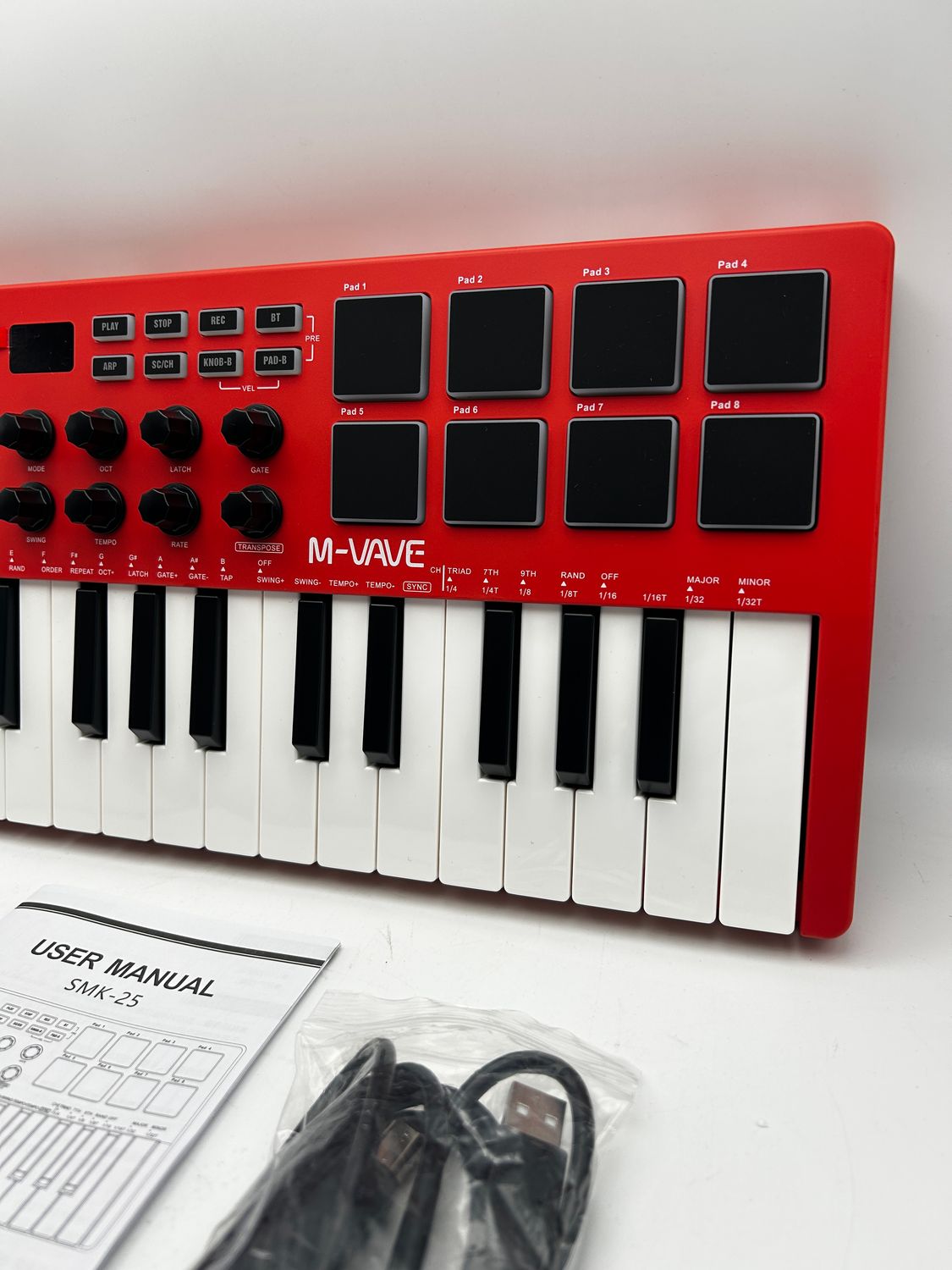 M-VAVE SMK-25RD – kompaktowy kontroler klawiatury USB MIDI