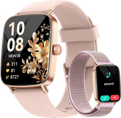 aeac Inteligentny Zegarek Damski z Funkcją Rozmów, 1,85" Smartwatch D�