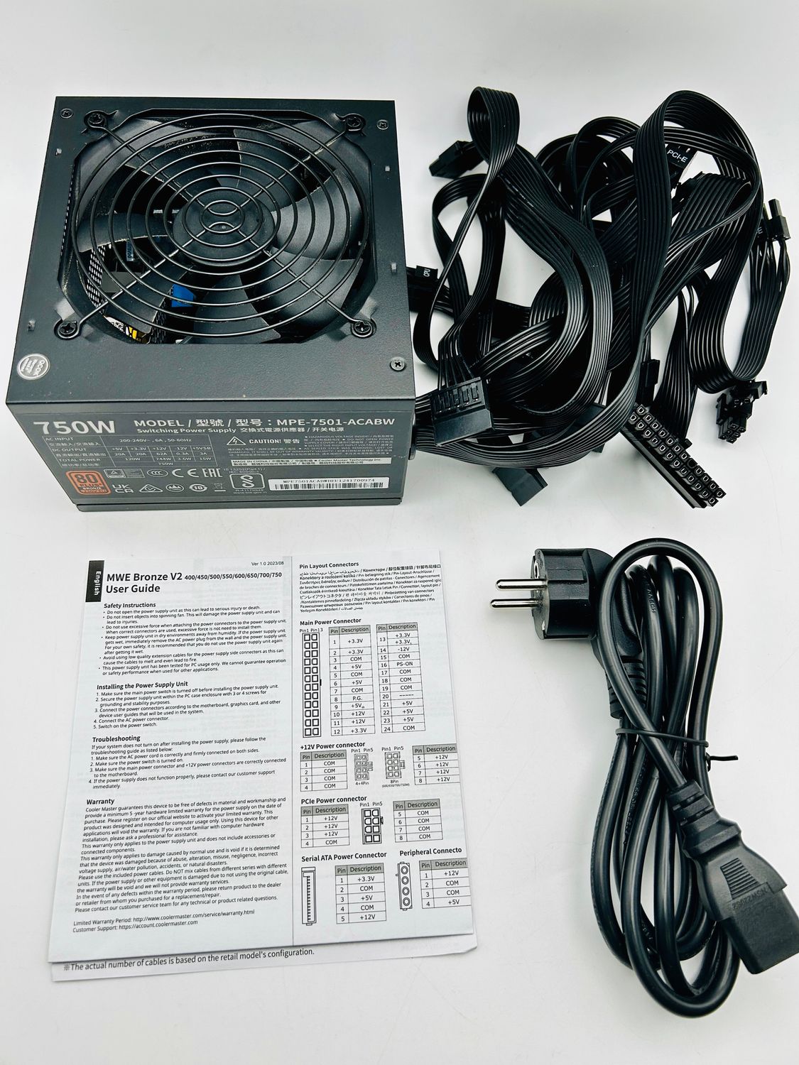 Cooler Master MWE 750 W Bronze 230V V2 - Zasilacz 80 Plus Bronze