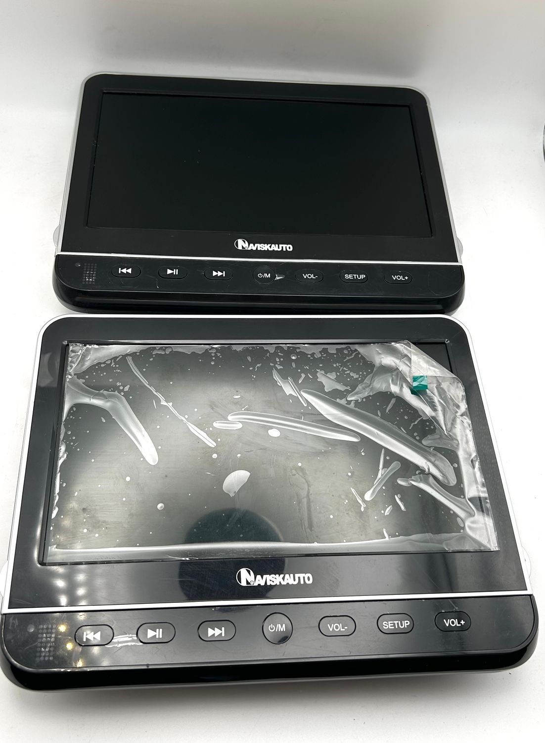 NAVISKAUTO Auto DVD Player na zagłówki z 1 słuchawkami