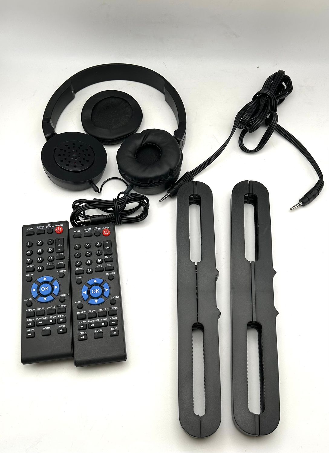 NAVISKAUTO Auto DVD Player na zagłówki z 1 słuchawkami