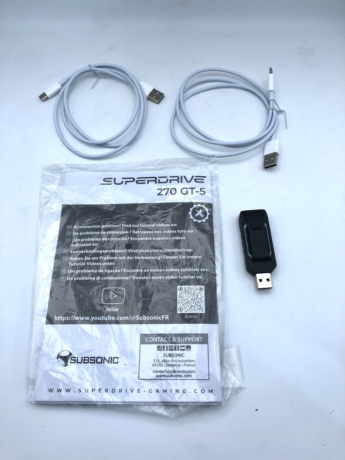 Subsonic - Volante Superdrive 270 GT5 - Kierownica PS5 LED z podwójnąd