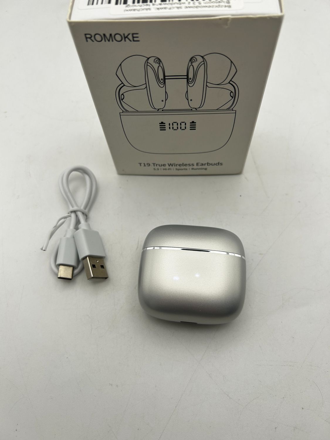 Drsaec T19 – bezprzewodowe słuchawki Bluetooth 5.3 z wyświetlaczem LED