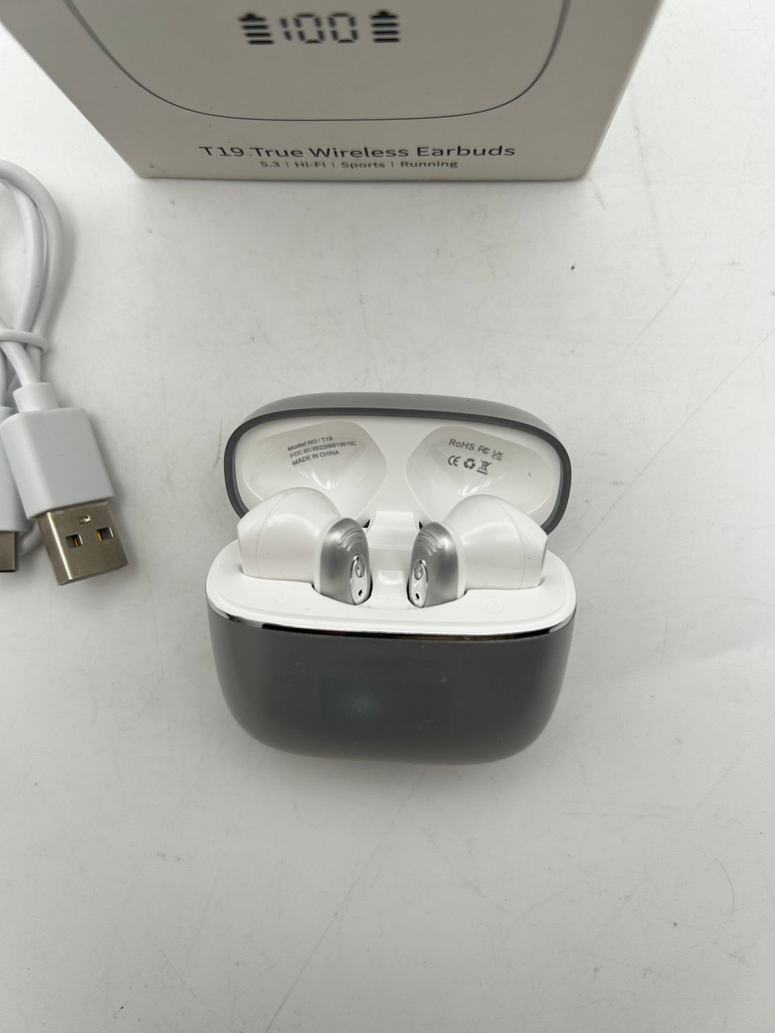 Drsaec T19 – bezprzewodowe słuchawki Bluetooth 5.3 z wyświetlaczem LED