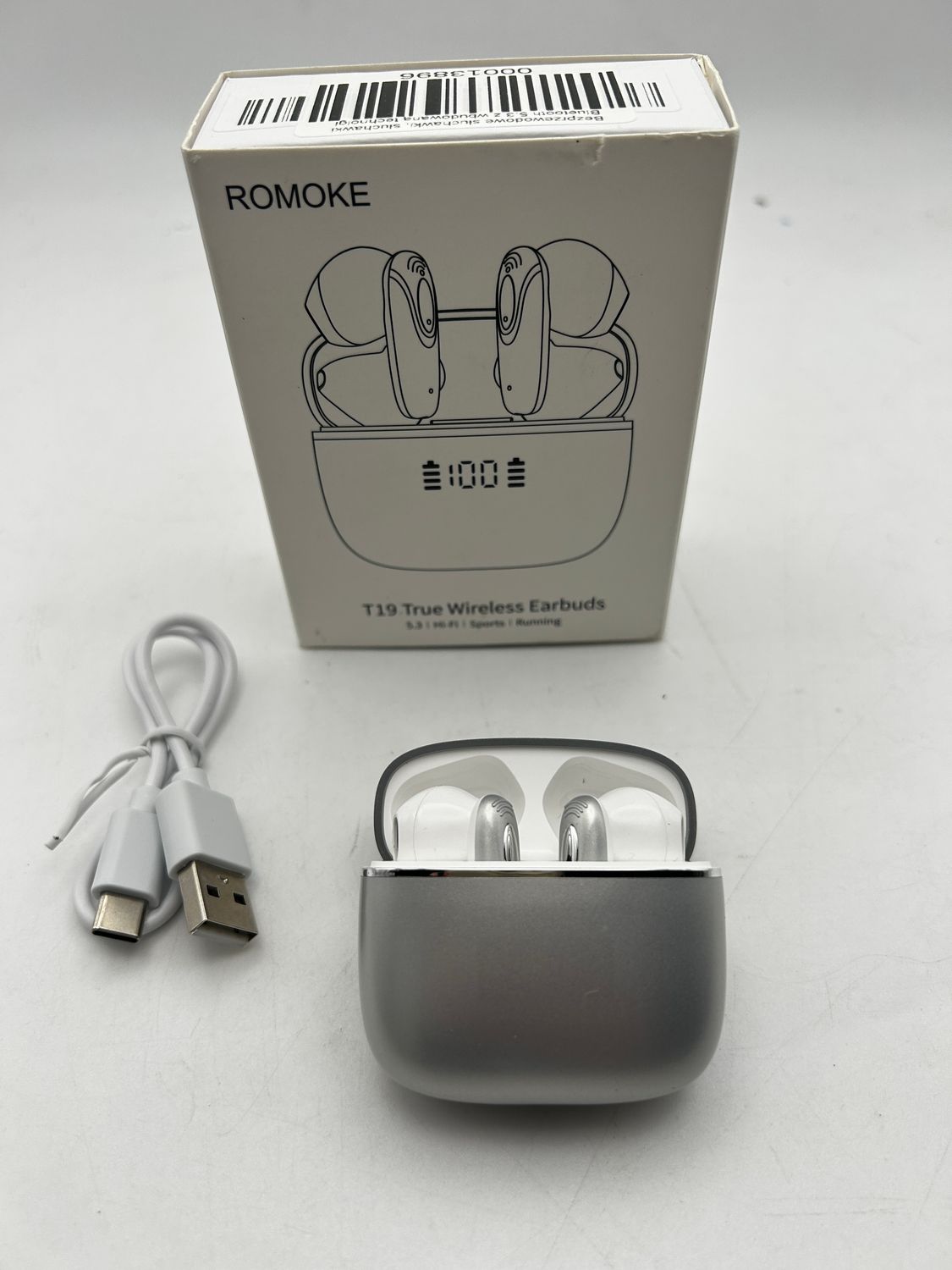 Drsaec T19 – bezprzewodowe słuchawki Bluetooth 5.3 z wyświetlaczem LED