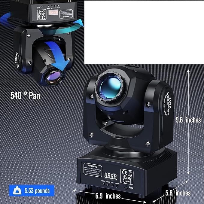 UKing LED Teste Ruchome 50W RGBW – Oświetlenie Dyskotekowe DJ