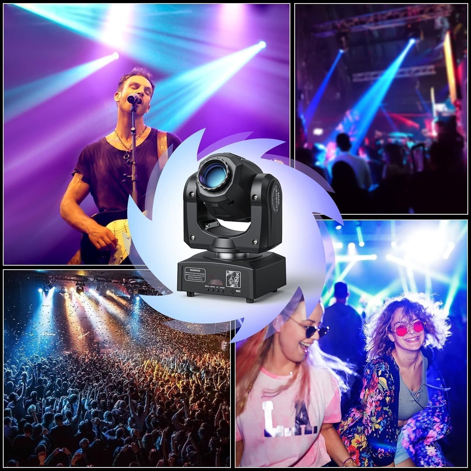 UKing LED Teste Ruchome 50W RGBW – Oświetlenie Dyskotekowe DJ