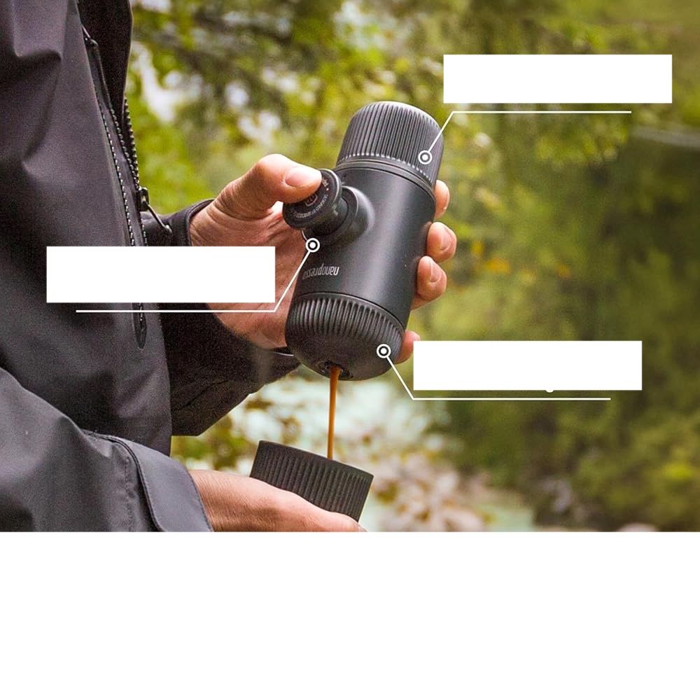 WACACO Nanopresso – przenośny ekspres do espresso z etui S-Case (czarny)