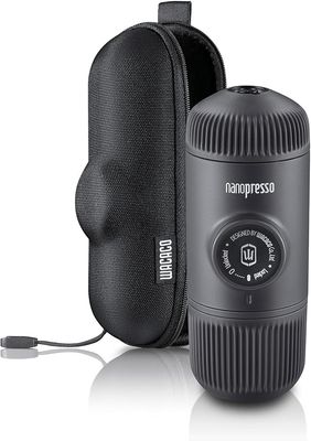 WACACO Nanopresso – przenośny ekspres do espresso z etui S-Case (czarny)